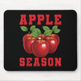 Mousepad Temporada de Maçã Fruta Maçã Amor Colhedor de Maçã