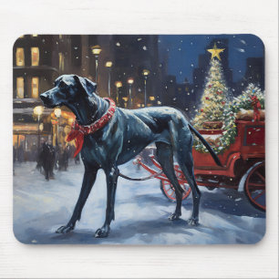 Mousepad Temporada Festiva de Natal do Great Dane