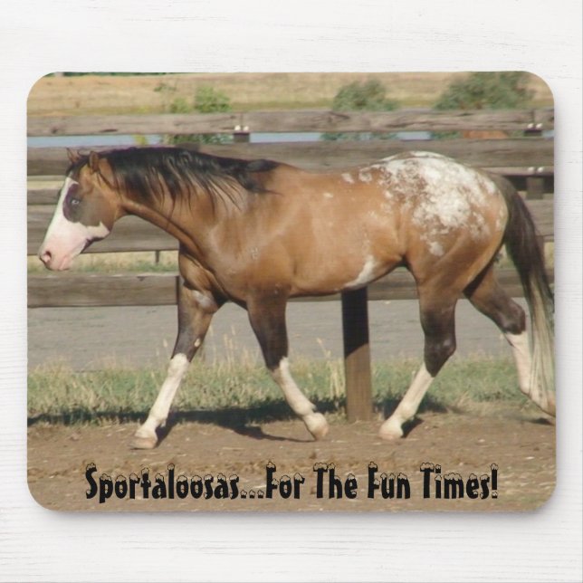 Mousepad Tempos do divertimento do sportaloosa do Appaloosa (Frente)