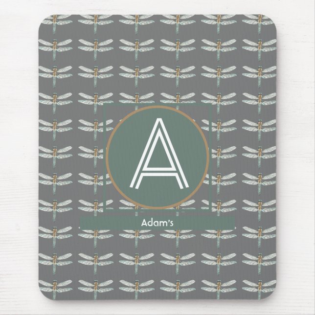 MOUSEPAD TENDÊNCIA DE CINZA ESCURA PERSONALIZADA DRAGONFLY (Frente)