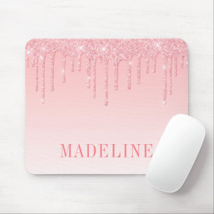 Mousepad Tendência Moderna, Luminosa Rosa Rosa, Lente