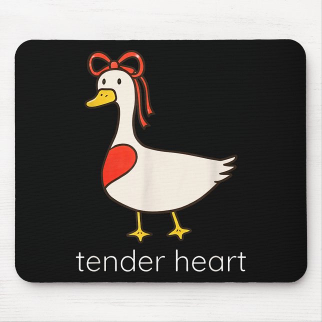 Mousepad Tender Heart Funny Couple Goose Lover Valentine’s  (Frente)