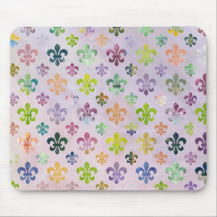 Mousepad Tendy Watercolor Painting Fleur De Lis Patterno