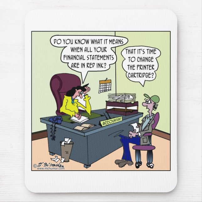 Mousepad Tenha a tinta vermelha? Mude o cartucho de (Frente)