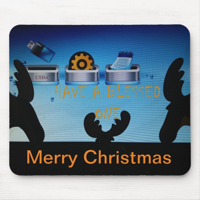 Mousepad Tenha um Feliz Natal - Um Digital Festivo (Frente)