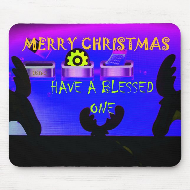 Mousepad Tenha um Feliz Natal - Um Digital Festivo (Frente)