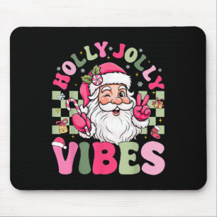 Mousepad Tenham Uma Coleta De Natal Holly Jolly Vibes W