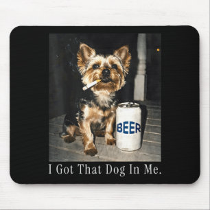Mousepad Tenho esse cachorro em yorkie engraçado fumando ci