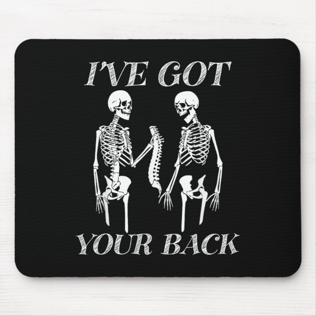 Mousepad Tenho o seu Skeleton de Halloween e homens (Frente)