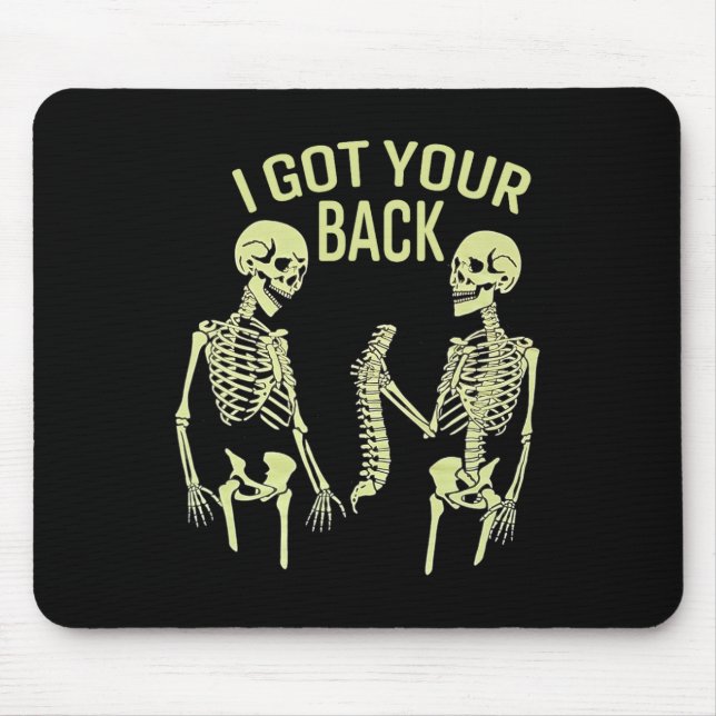 Mousepad Tenho Seu Esqueleto De Halloween Sarcástico (Frente)