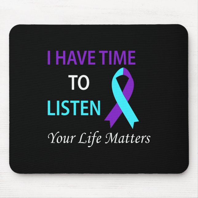 Mousepad Tenho Tempo Para Ouvir Que Sua Vida É Importante (Frente)