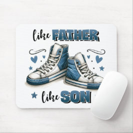 Mousepad Tênis Azuis Como Pai, Como Filho