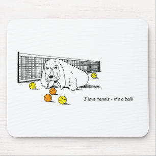 Mousepad Tênis cómico que joga o cão