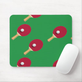 Mousepad tênis de mesa de  e esfera em verde