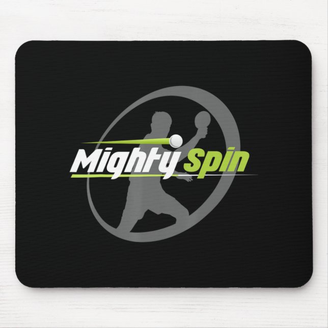 Mousepad Tênis de Mesa de Pinos do Ping do MightySpin (Frente)