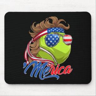 Mousepad Ténis Divertido Merica Ll E Óculos De Sol Da Bande