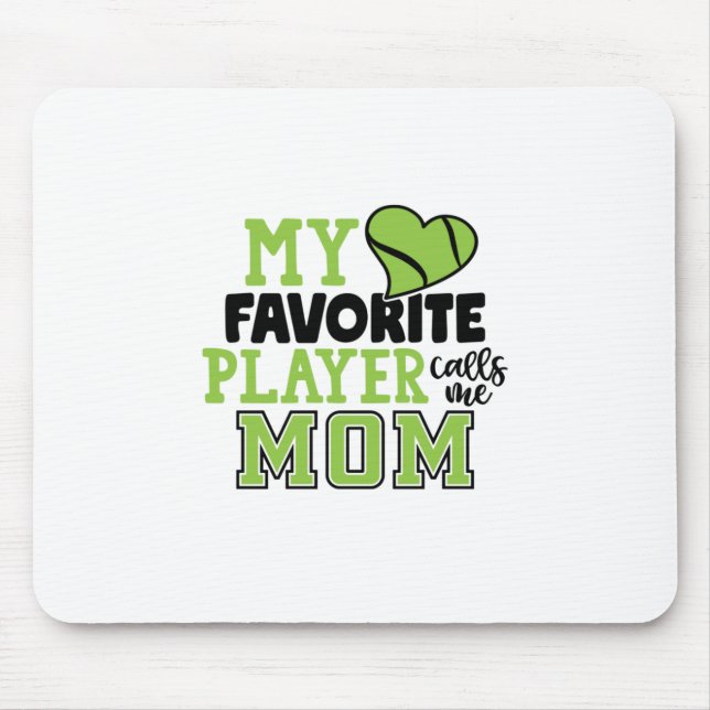 Mousepad Tênis Player | Meu Jogador Favorito Me Liga Mãe (Frente)