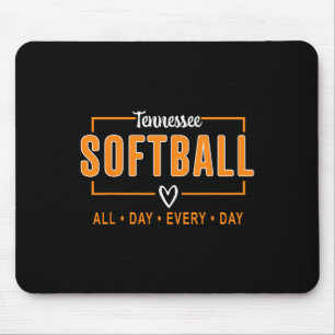 Mousepad Tennessee Softll Vintage Homens Crianças Equipe Re
