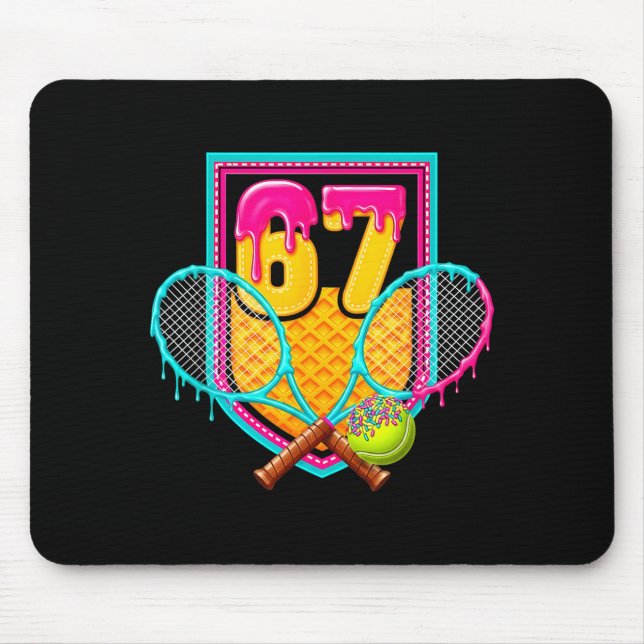 Mousepad Tennis Drip Number 67 Tennis Player  (Frente)