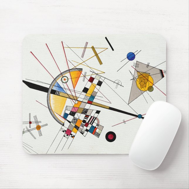 Mousepad Tensão Delicada, nº 85, por Wassily Kandinsky (Com mouse)