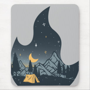 Mousepad Tente Um Pouco De Campfire   Montes Ancorando