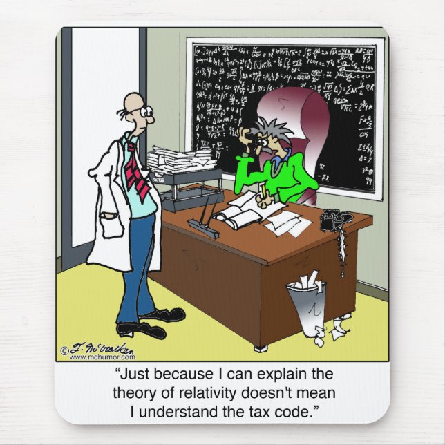 Mousepad Teoria de relatividade & dos impostos (Frente)