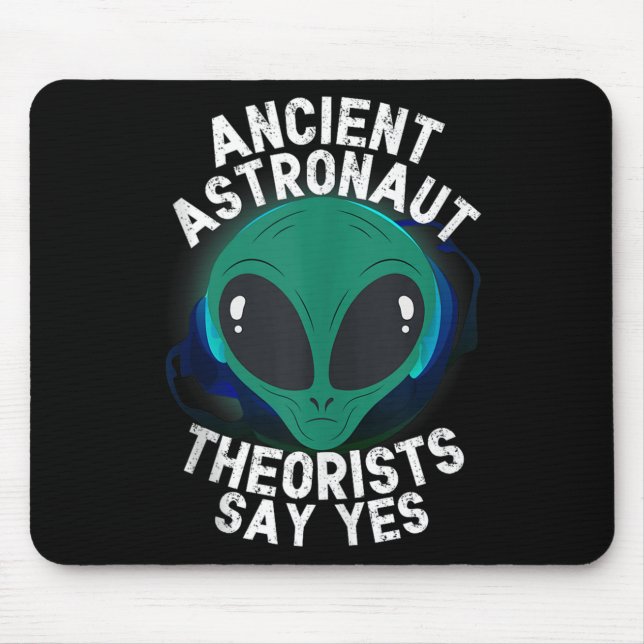 Mousepad Teóricos dos Astronautas da Cabeça de alienígena D (Frente)