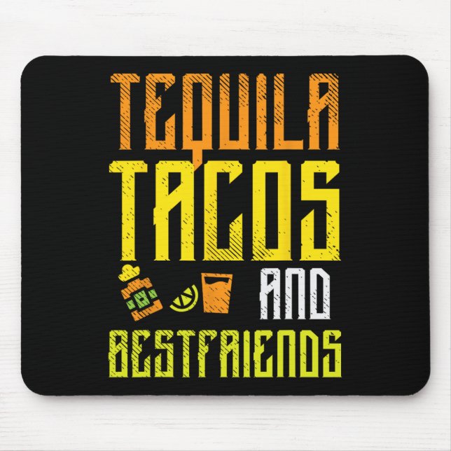 Mousepad Tequila Tacos Bestamigos Funny Cinco De Mayo Drin (Frente)