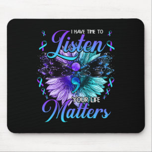 Mousepad Ter Tempo Para Ouvir A Consciência Da Prevenção Do