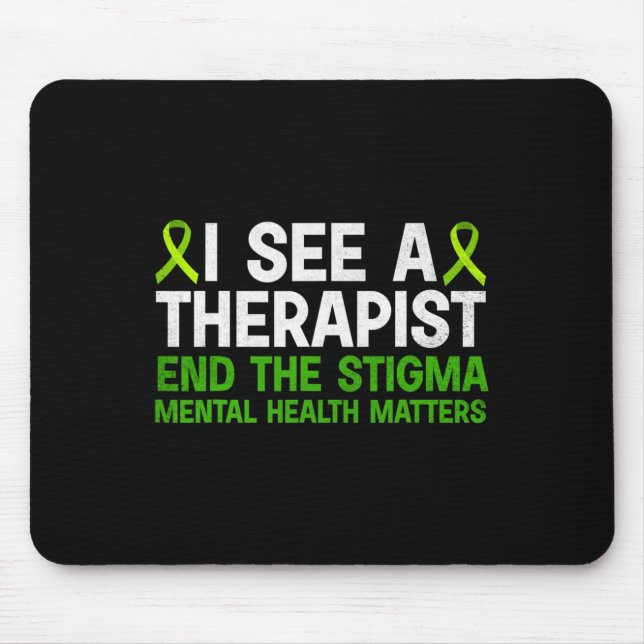Mousepad Terapeuta de Conscientização da Saúde Acabe com o  (Frente)