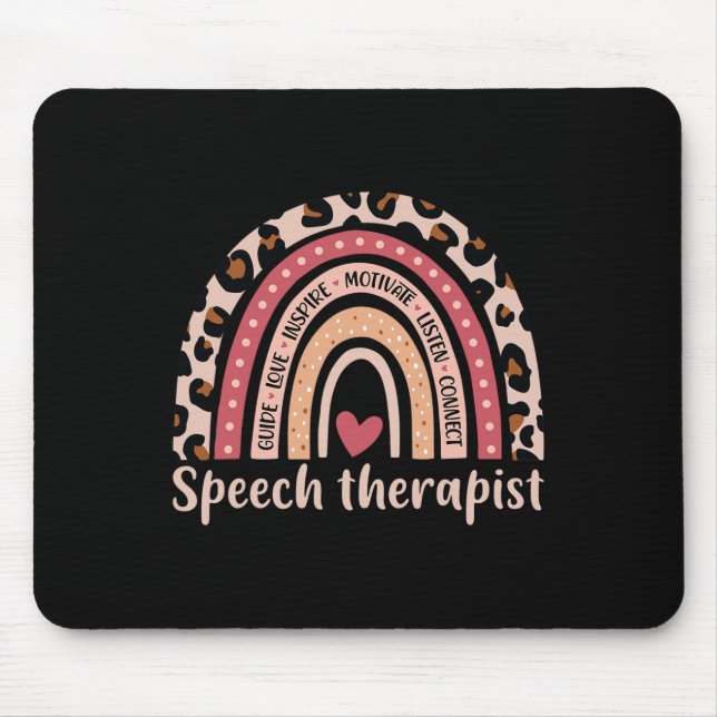 Mousepad Terapêutica De 100º Dia De Discurso Escolar Rainb (Frente)