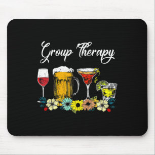 Mousepad Terapêutica De Grupo Divertido Óculos De Bebida Fl