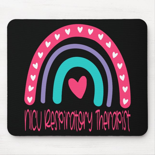 Mousepad Terapêutica Respiratória NICU Boho Rainbow (Frente)