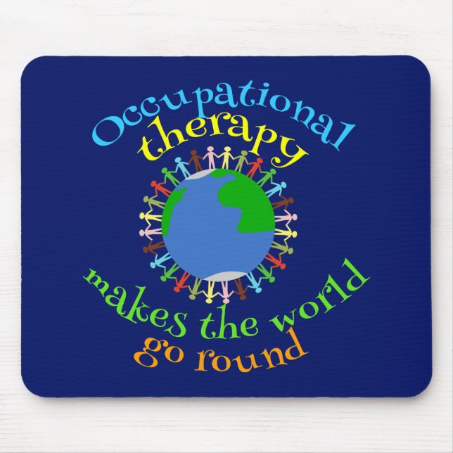 Mousepad Terapia ocupacional faz o mundo girar (Frente)