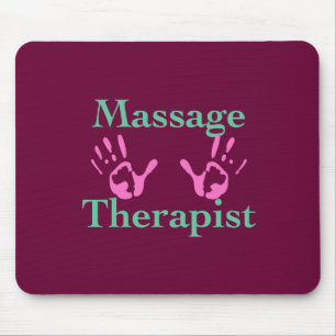 Mousepad Terapista de Massagem: Impressões de Mão Rosa