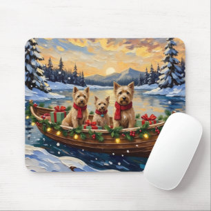 Mousepad Térmita de Wheaten de Capa Macia Natal Barca Féria