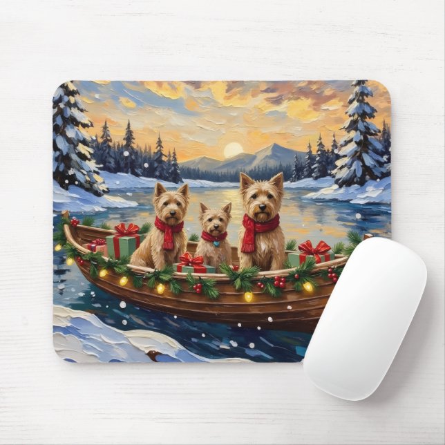 Mousepad Térmita de Wheaten de Capa Macia Natal Barca Féria (Com mouse)