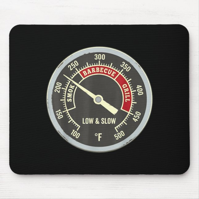 Mousepad Termômetro de Churrasco Churrasco Defumado Grelha  (Frente)