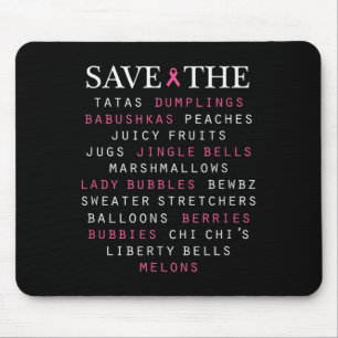Mousepad Termos de gíria de consciência do Cancer da mama