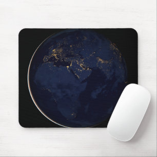 Mousepad Terra cheio com Luzes da Cidade