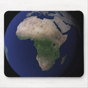 Mousepad Terra cheio mostrando África, Europa e Oriente Méd