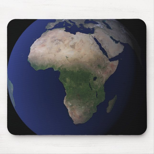 Mousepad Terra cheio mostrando África, Europa e Oriente Méd (Frente)