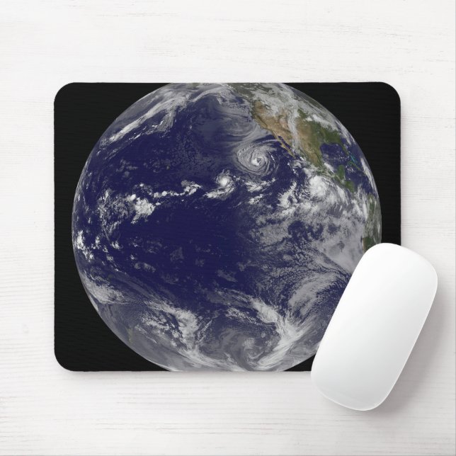 Mousepad Terra cheio Mostrando Várias Tempestades Tropicais (Com mouse)