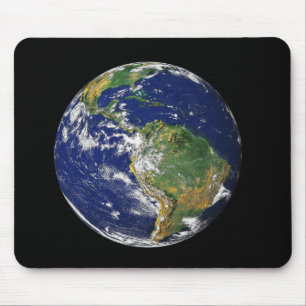 Mousepad Terra completa que mostra Ámérica do Sul