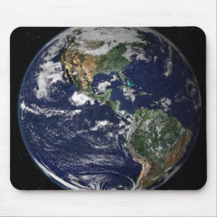Mousepad Terra completa que mostra o norte e a Ámérica do