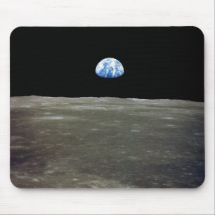 Mousepad Terra da Lua no Espaço Negro: Terra