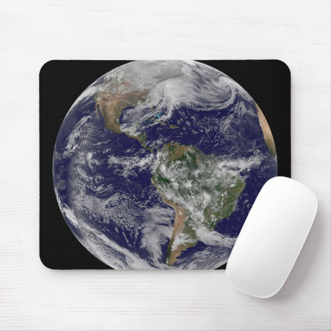 Mousepad Terra De cheio Mostrando Uma Tempestade De Inverno (Com mouse)