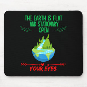 Mousepad Terra É Plana Abra Os Olhos Engraçado Sarcástico H