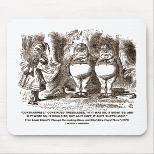 Mousepad Terra Maravilha Alice Tweedledum Tweedledee Logic