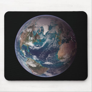 Mousepad Terra Marble Azul (Hemisfério Ocidental)